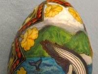 Hawaiian Themed Easter Egg Pysanky By So Jeo  Featured on  Medasset's  2014 Easter Card  Hawaiian Themed Easter Egg Pele Green Sea Turtles Angels Trumpets Humpback Whales Pysanky By So Jeo      google_ad_client = "ca-pub-5949678472174861"; /* Gallery Photo Small */ google_ad_slot = "5716546039"; google_ad_width = 320; google_ad_height = 50; //-->    src="//pagead2.googlesyndication.com/pagead/show_ads.js"> : Hawaii Hawaiian humpback angel's trumpet flower whale island islands pele volcano fire ash ocean egg pysanky easter egg turkey sojeo